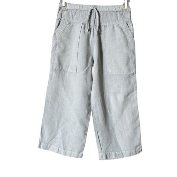 Zara Girls Linen Wide Leg Pants Size 6 Beachy Lagom Bohemian - Picture 2 of 8